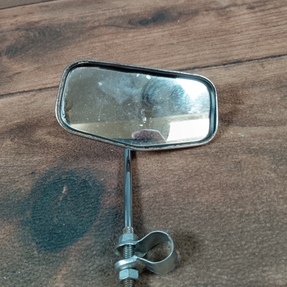 Other - Bicycle Handlebar Mirror Green Reflectors Chrome Clamp Mount Retro Cycling